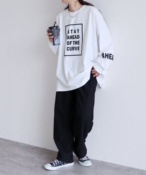 reca(レカ)/袖ロゴプリントロングTシャツ(R24114－k)/img09