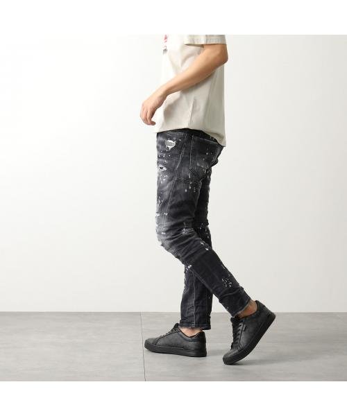 DSQUARED2 ジーンズ BLACK DIAMOND & STUDS WASH TIDY BIKER - 驚きの 