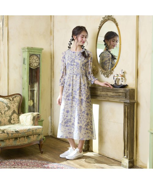 【22fabric】キャットガーデンワンピース 着用サイズ 予めご了承ください