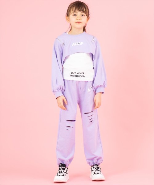 ANAP KIDS(アナップキッズ)/ミニ 裏毛 クロップド トップス + タンクトップ セット/img17