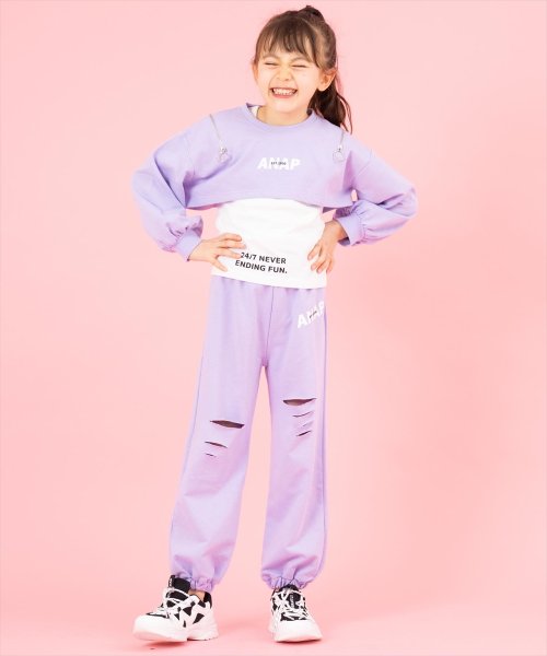 ANAP KIDS(アナップキッズ)/ミニ 裏毛 クロップド トップス + タンクトップ セット/img18