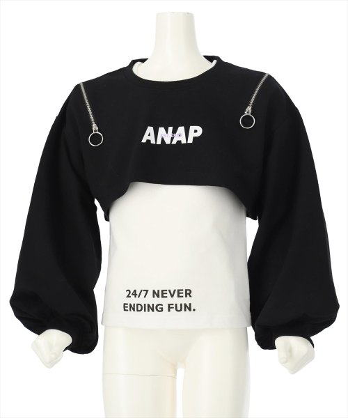 ANAP KIDS(アナップキッズ)/ミニ 裏毛 クロップド トップス + タンクトップ セット/img19