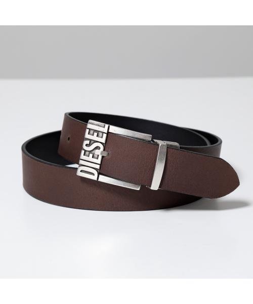 DIESEL いじらしい レザーベルト「Diesel Industryカッティングロゴ