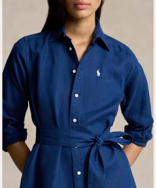 POLO RALPH LAUREN(POLO RALPH LAUREN)/ベルテッド リネン シャツドレス/img04