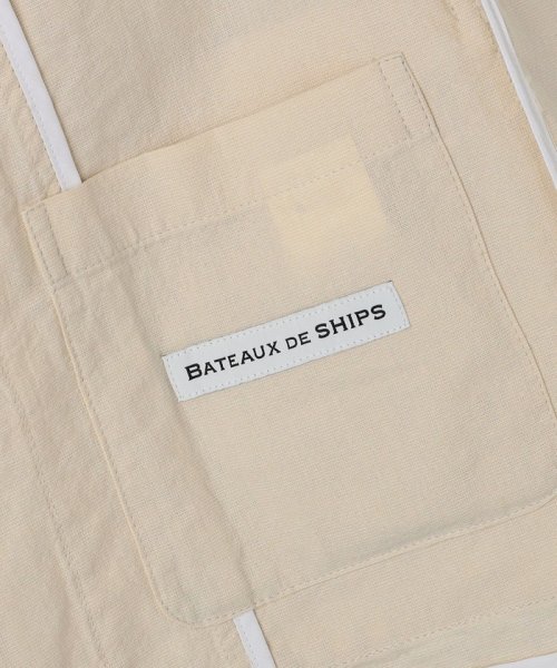 SHIPS MEN(シップス　メン)/BATEAUX DE SHIPS: 和紙 リネン ポプリン スタンド 4ボタン ジャケット/img08