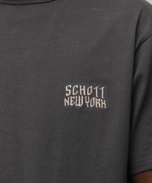 Schott(ショット)/TーSHIRT "CHENILLE BULLDOG"/Tシャツ "シニール ブルドッグ/img20