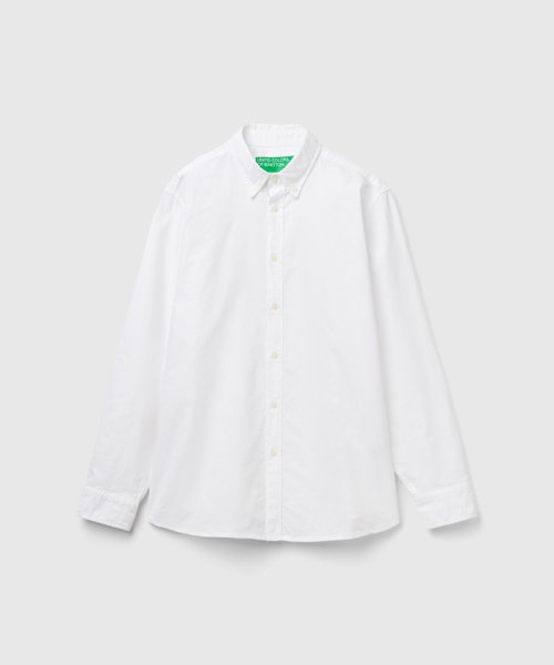 BENETTON (mens)(ベネトン（メンズ）)/コットン100%スリムフィットオックスフォード長袖シャツ/img02