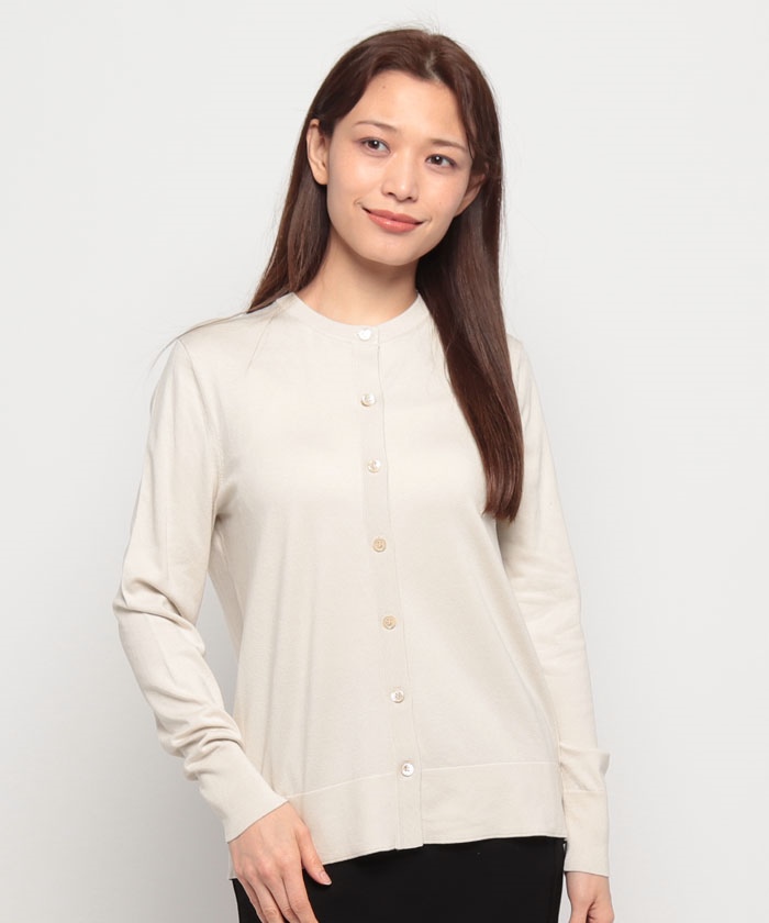 CYCLAS ベージュ カーディガン 長袖 カーディガン WASHABLE SILK CYNTHIA（カーディガン WASHABLE