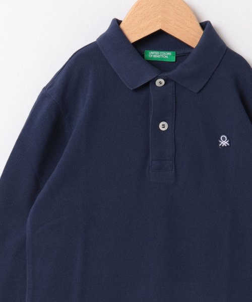 BENETTON (UNITED COLORS OF BENETTON BOYS)(ユナイテッド　カラーズ　オブ　ベネトン　ボーイズ)/キッズオーガニックコットン100%ロゴパッチ長袖ポロシャツB/img09