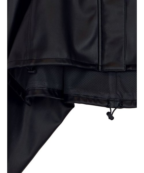 FAKE LEATHER SHORT ANORAK 