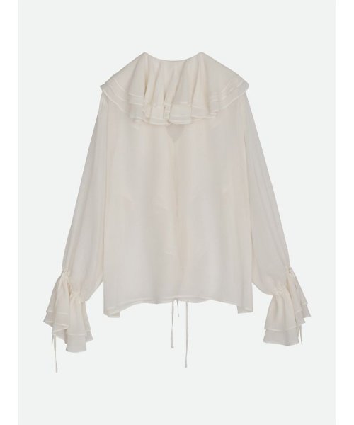 NOUNLESS(ナウンレス)/AIRY RUFFLE OVER BLOUSE/img03