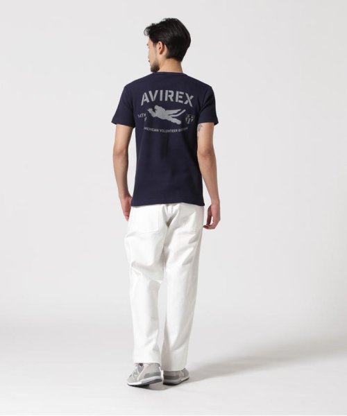 AVIREX(AVIREX)/《WEB&DEPOT限定》MINI WAFFLE CREWNECK T－SHIRT / ミニワッフル クルーネック Tシャツ / AVIRE/img14