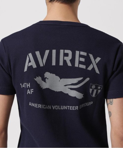 AVIREX(AVIREX)/《WEB&DEPOT限定》MINI WAFFLE CREWNECK T－SHIRT / ミニワッフル クルーネック Tシャツ / AVIRE/img18