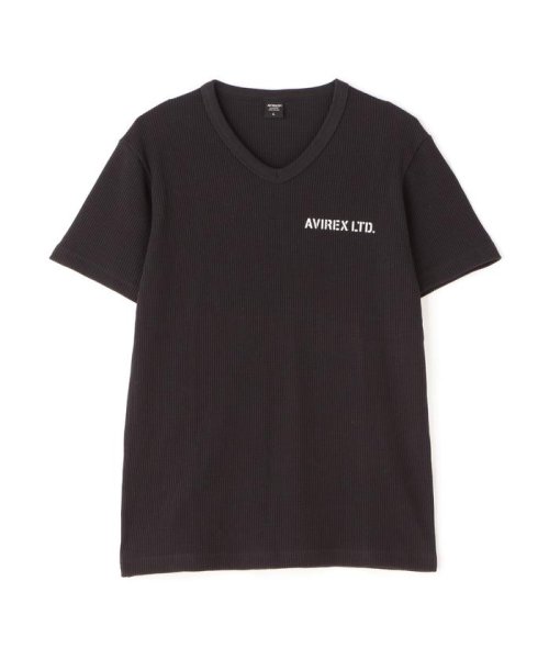 AVIREX(AVIREX)/《WEB&DEPOT限定》MINI WAFFLE V NECK T－SHIRT / ミニワッフル Vネック Tシャツ / AVIREX/img10