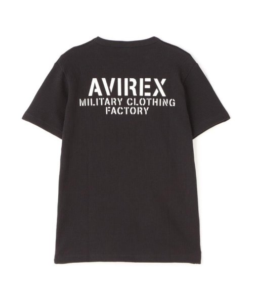 AVIREX(AVIREX)/《WEB&DEPOT限定》MINI WAFFLE V NECK T－SHIRT / ミニワッフル Vネック Tシャツ / AVIREX/img11