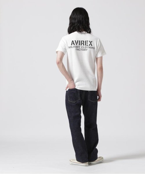 AVIREX(AVIREX)/《WEB&DEPOT限定》MINI WAFFLE V NECK T－SHIRT / ミニワッフル Vネック Tシャツ / AVIREX/img14