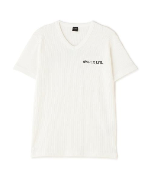 AVIREX(AVIREX)/《WEB&DEPOT限定》MINI WAFFLE V NECK T－SHIRT / ミニワッフル Vネック Tシャツ / AVIREX/img16