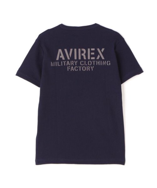 AVIREX(AVIREX)/《WEB&DEPOT限定》MINI WAFFLE V NECK T－SHIRT / ミニワッフル Vネック Tシャツ / AVIREX/img23