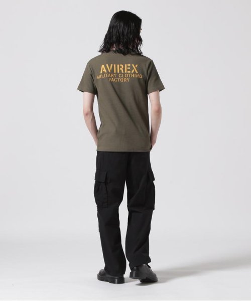 AVIREX(AVIREX)/《WEB&DEPOT限定》MINI WAFFLE V NECK T－SHIRT / ミニワッフル Vネック Tシャツ / AVIREX/img26