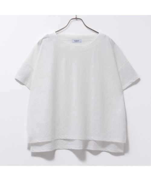 MAC HOUSE(women)(マックハウス（レディース）)/SARARI サラリ NAVY レギュラー丈Tシャツ MH846－700/img21