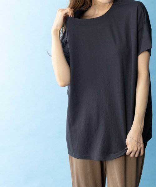 MAC HOUSE(women)(マックハウス（レディース）)/NAVY SARARI サラリ ルーズシルエットTシャツ MH846－701/img02