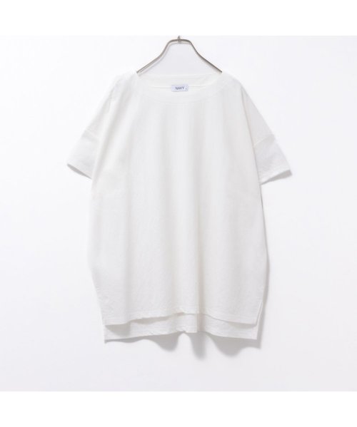 MAC HOUSE(women)(マックハウス（レディース）)/NAVY SARARI サラリ ルーズシルエットTシャツ MH846－701/img20