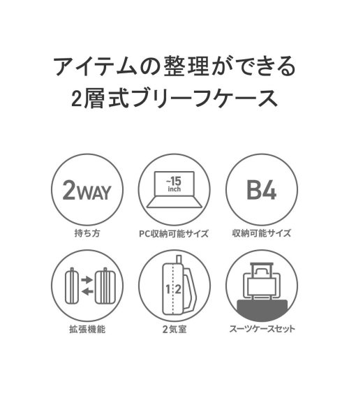 World Traveler(ワールドトラベラー)/ワールドトラベラー ブリーフケース PC B4 軽量 World Traveler 2WAY ビジネスバッグ ショルダー バッグ PC収納 クロトB 17483/img03