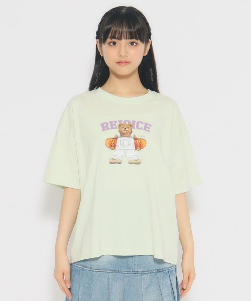 PINK-latte(ピンク　ラテ)/【ニコラ4月号掲載】スケボーベアTシャツ/img17