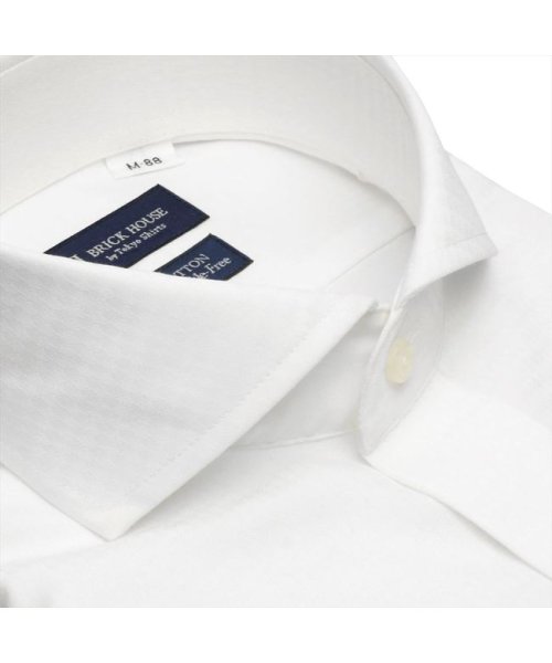 TOKYO SHIRTS(TOKYO SHIRTS)/【超形態安定・大きいサイズ】 ホリゾンタルワイドカラー 綿100% 長袖ワイシャツ/img03