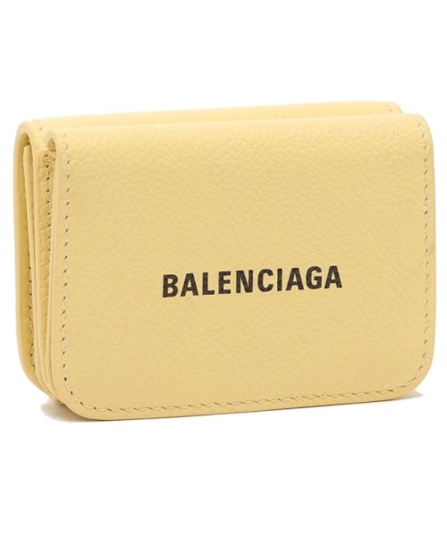 バレンシアガ 三つ折り財布 イエロー レディース BALENCIAGA 593813 