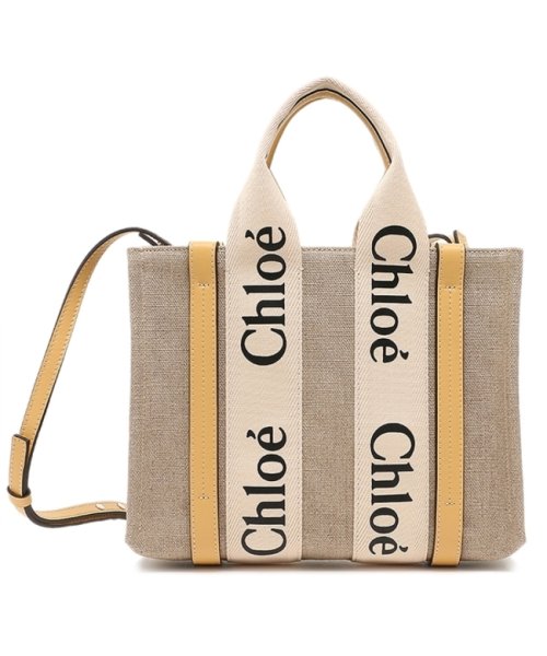 Chloe(クロエ)/クロエ トートバッグ ショルダーバッグ ウッディ スモール 2WAY ミニバッグ ベージュ イエロー レディース CHLOE CHC22AS397I26 746/img05