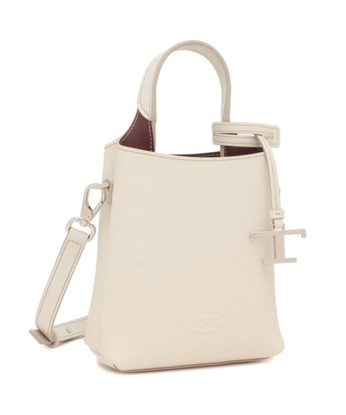 TODS(トッズ)/トッズ ハンドバッグ ショルダーバッグ Tタイムレス マイクロ 2WAY ロゴ ホワイト レディース TODS XBWAPAT9000 QRI 9P09/img01