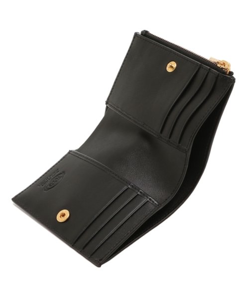 トッズ 二つ折り財布 Tタイムレス ロゴ ブラック レディース TODS XAWTSKBA200 KET B999 TODS トッズ 二つ折り財布 Tタイムレス ロゴ ブラック レディース XAWTSKBA200 KET