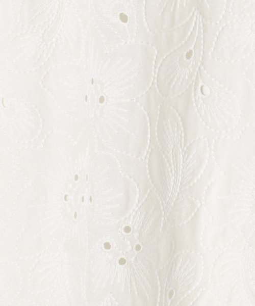 ボイルフラワーエンブロイダリー セミフレアスカート 