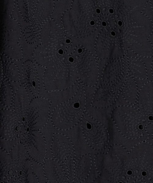 ボイルフラワーエンブロイダリー セミフレアスカート 