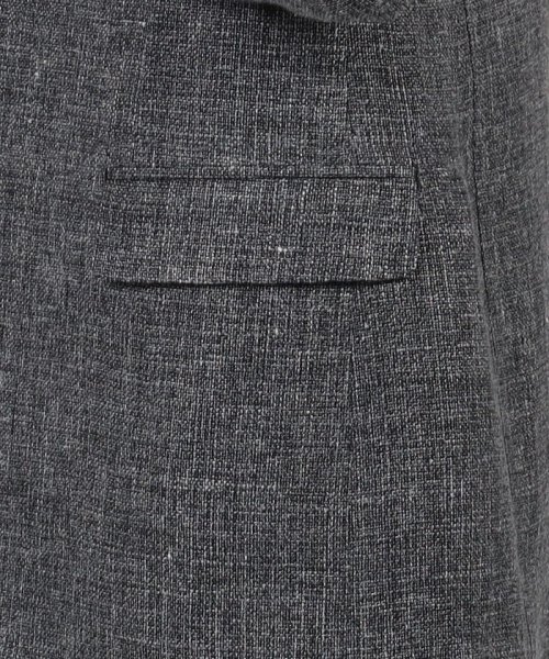 リネンウールコットン シングルブレステッド2Bジャケット 