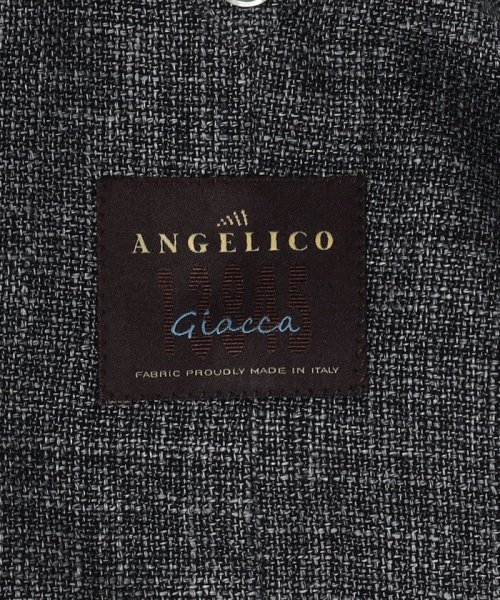 リネンウールコットン シングルブレステッド2Bジャケット 