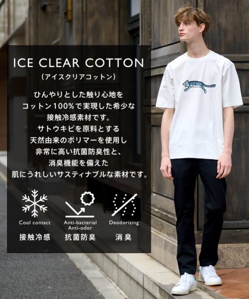 DRESSTERIOR(ドレステリア)/【接触冷感/抗菌防臭/消臭】ICE CLEAR COTTON ブルータイガーTシャツ/img01