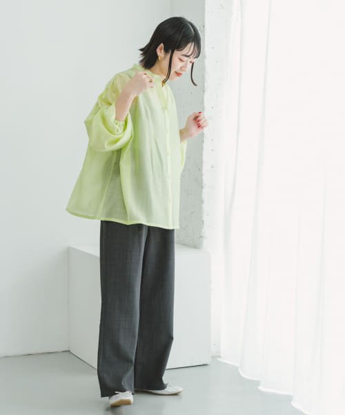 ITEMS URBANRESEARCH(アイテムズ アーバンリサーチ（レディース）)/シアースキッパーボリュームブラウス/img21