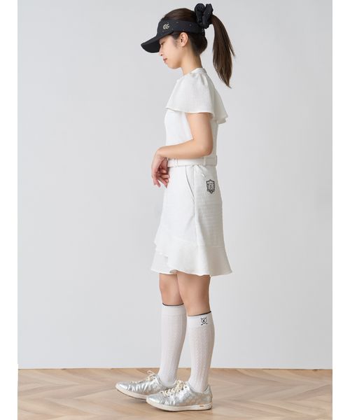 CELFORD GOLF】ストレッチレース袖フレアワンピース(505985399)｜阪急