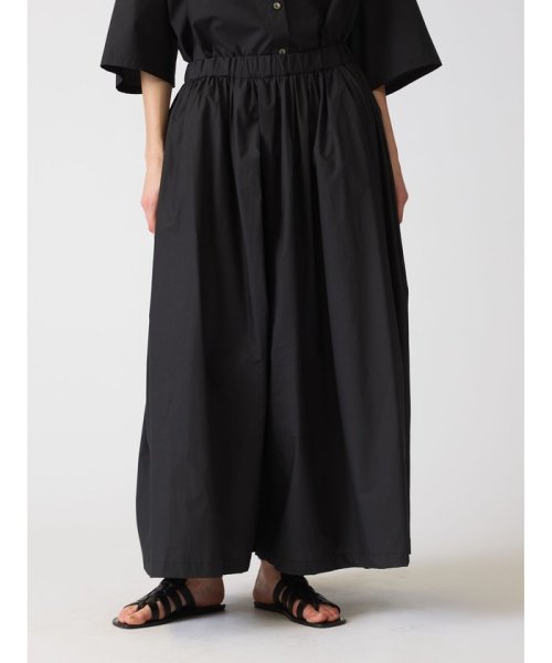 mizuiro ind フロントタックワイドギャザーパンツ 