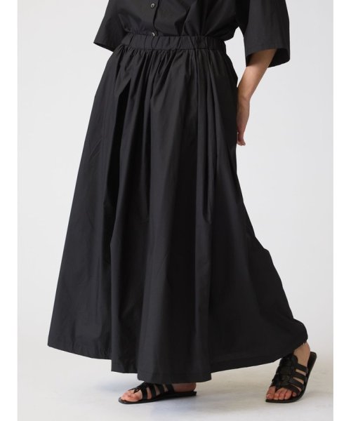 mizuiro ind フロントタックワイドギャザーパンツ 