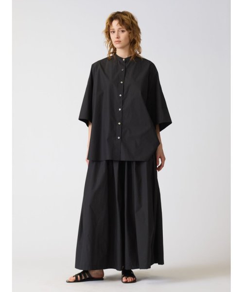 mizuiro ind フロントタックワイドギャザーパンツ 