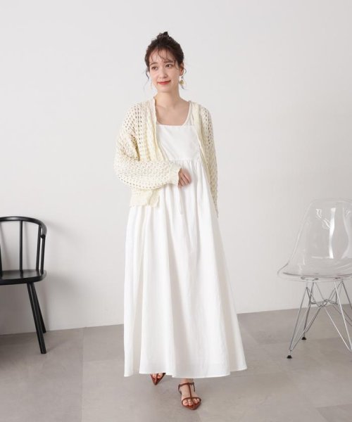 N Natural Beauty Basic(エヌナチュラルビューティベーシック)/異素材ドッキングキャミワンピース《S Size Line》/img27