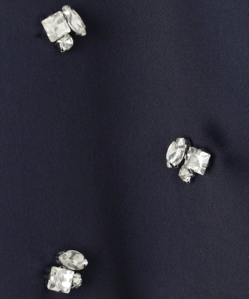 【APPLAUDIR】ノーブルサテン ビジューデザインドレス APPLAUDIR アプロディール ノーブルサテン