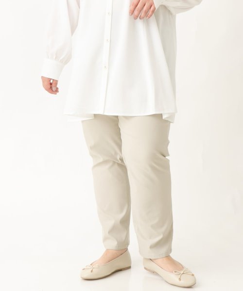 【大きいサイズ】さらさらストレッチストレートパンツ 人気・おすすめ｜使いやすい・旅行におすすめ 品質保証 全国発送 在庫限り