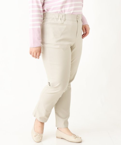 【大きいサイズ】さらさらストレッチストレートパンツ 人気・おすすめ｜使いやすい・旅行におすすめ 品質保証 全国発送 在庫限り