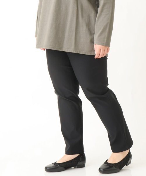 【大きいサイズ】さらさらストレッチストレートパンツ 人気・おすすめ｜使いやすい・旅行におすすめ 品質保証 全国発送 在庫限り