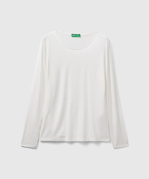 BENETTON (women)(ベネトン（レディース）)/ビスコースUネック長袖Tシャツ・カットソー/img02