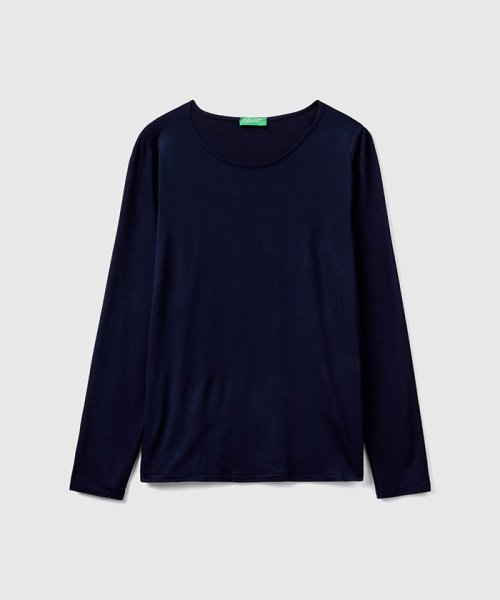 BENETTON (women)(ベネトン（レディース）)/ビスコースUネック長袖Tシャツ・カットソー/img18